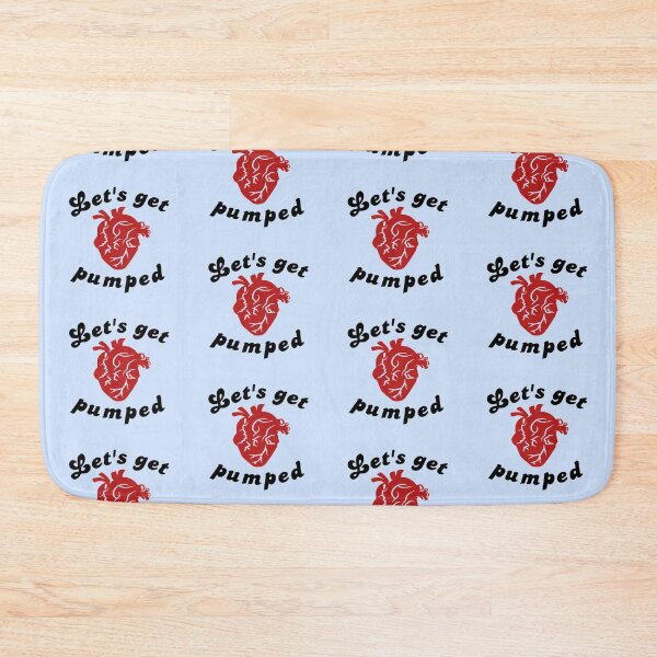 Item preview, Let's Get Pumped Heart Health Sticker Pin Button Cardiac designed and sold by LethallyBlonde.