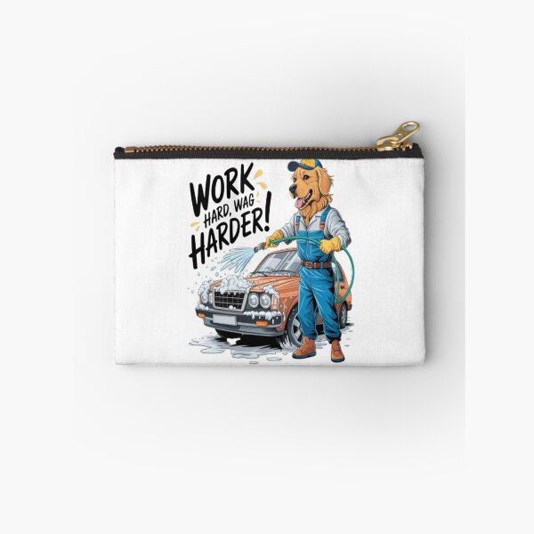 Item preview, Golden Retriever Car Wash – Work Hard, Wag Harder! designed and sold by Petpixy.