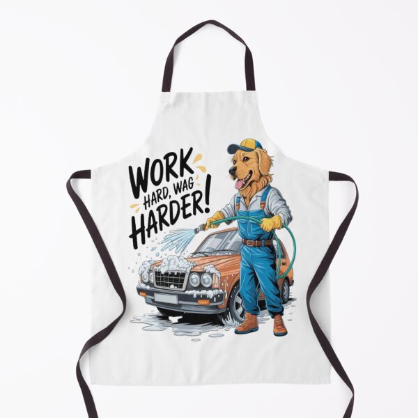 Item preview, Golden Retriever Car Wash – Work Hard, Wag Harder! designed and sold by Petpixy.