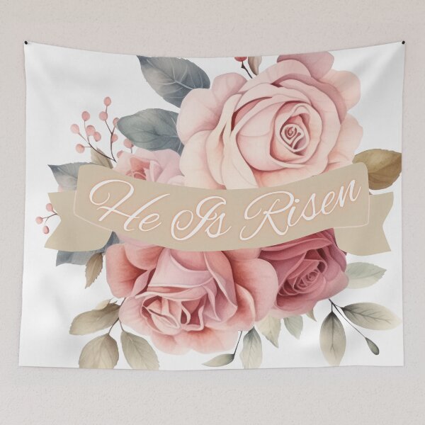 Item preview, He Is Risen Floral T-Shirt - Mothers Day - Easter Gifts designed and sold by wiggylyn.