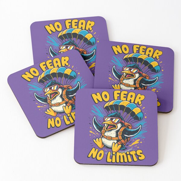 Item preview, No Fear No Limits Penguin designed and sold by Hoof Crafted Studio.