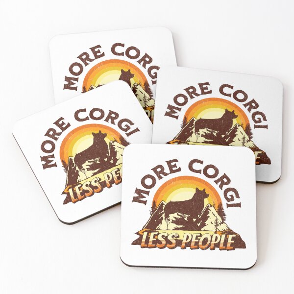 Item preview, More Corgi Less People Vintage Hiking Camping Gift designed and sold by Guarddogdrive.