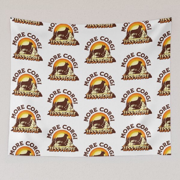 Item preview, More Corgi Less People Vintage Hiking Camping Gift designed and sold by Guarddogdrive.