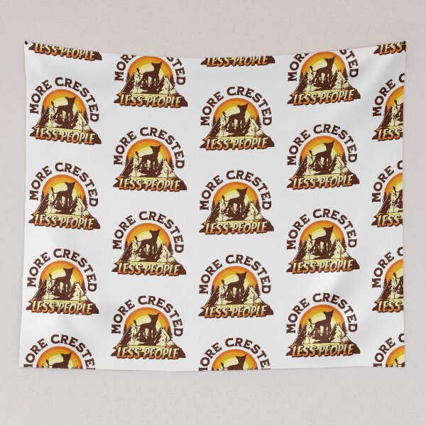 Item preview, More Chinese Crested Less People Vintage Hiking Camping Gift designed and sold by Guarddogdrive.