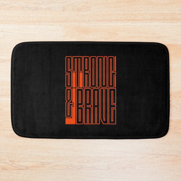 Item preview, Strong & Brave: Bold Motivational Typography Art designed and sold by Psycho-Crazy.