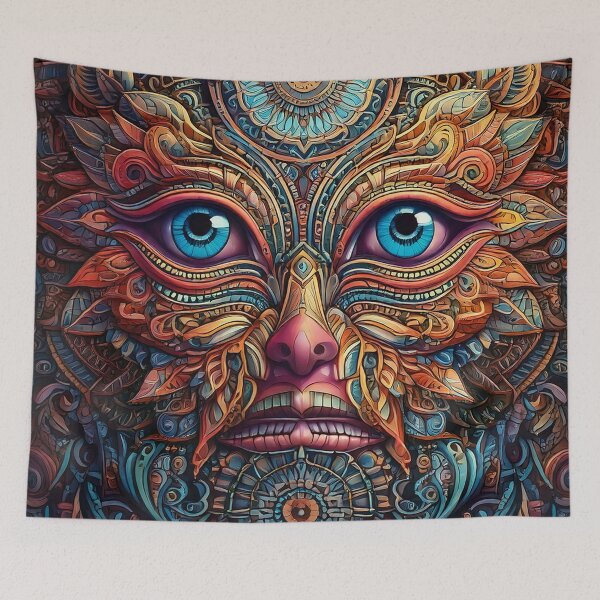 Item preview, Intricate Detailed Very Trippy Pattern Face Visionary Art designed and sold by CattlettArt.