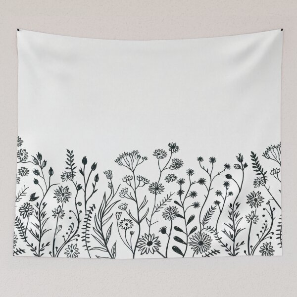 Item preview, Minimalist Wildflowers Border designed and sold by Lily-and-Lyle.