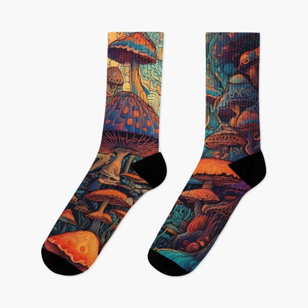Item preview, Intricate detailed psychedelic art trippy mushroom  designed and sold by CattlettArt.