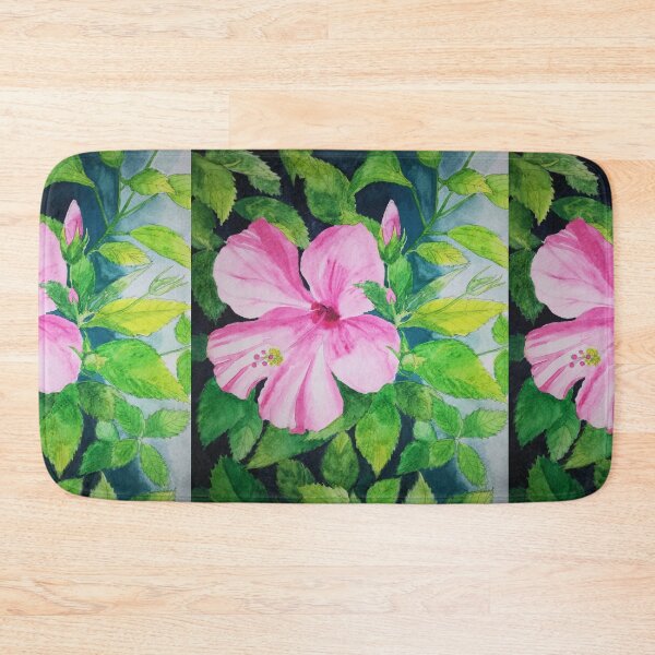 Item preview, Pink hibiscus flower watercolour painting  designed and sold by esvb.