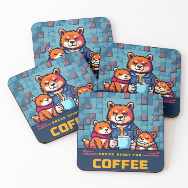 Item preview, Bearly Awake – Press Start for Coffee designed and sold by SteadyRolling.