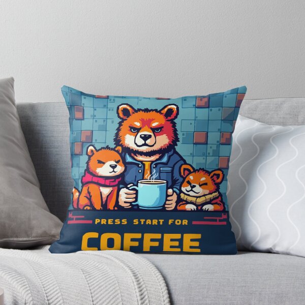 Item preview, Bearly Awake – Press Start for Coffee designed and sold by SteadyRolling.