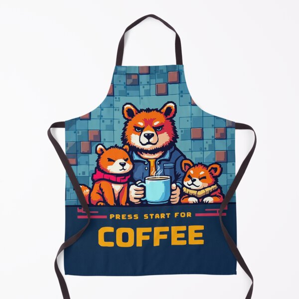 Item preview, Bearly Awake – Press Start for Coffee designed and sold by SteadyRolling.