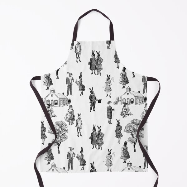 Item preview, antique victorian baby animals kids black white toile designed and sold by Gossip Rag.