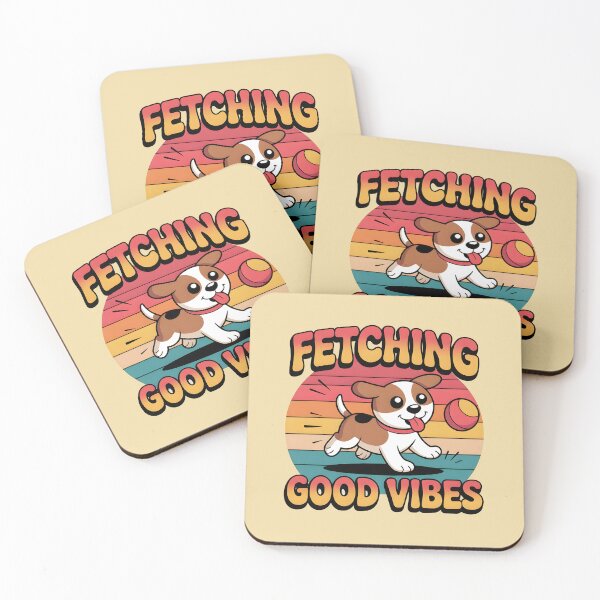 Item preview, Fetching Good Vibes – Happy Dog Pun designed and sold by Jollys-ArtShop.