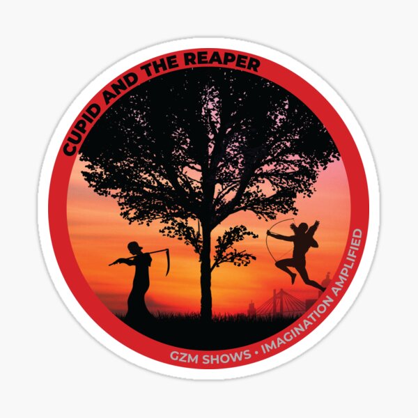 Item preview, Cupid and the Reaper Official Sticker designed and sold by GZMShows.