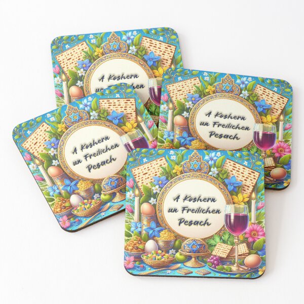 Item preview, A Koshern un Freilichen Pesach - Happy Kosher Passover - Passover Celebration designed and sold by YG - YiddisheGesheft.