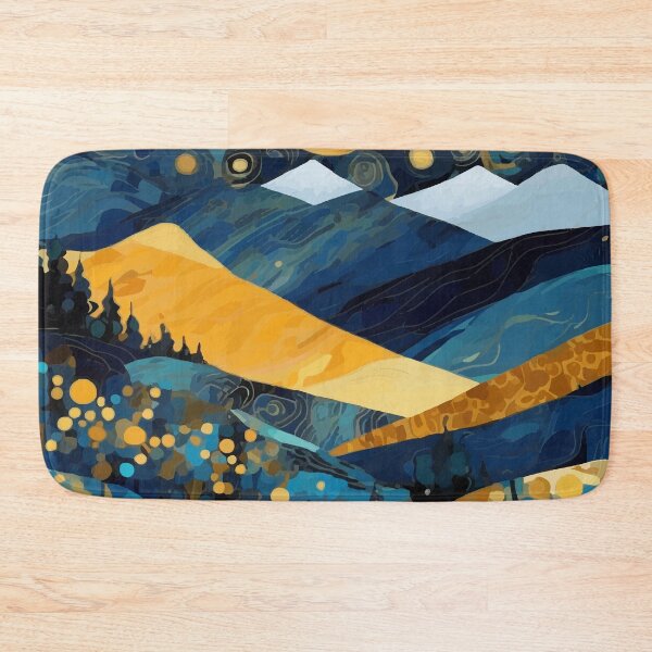 Item preview, Starry Night with Moon and Mountains  designed and sold by Vicky Brago-Mitchell®.