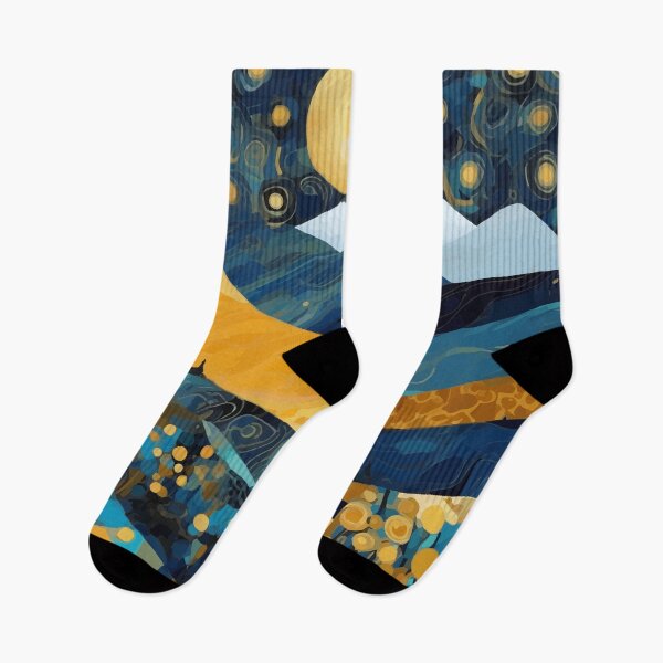 Item preview, Starry Night with Moon and Mountains  designed and sold by Vicky Brago-Mitchell®.