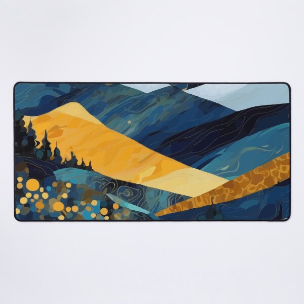 Item preview, Starry Night with Moon and Mountains designed and sold by Vicky Brago-Mitchell®.