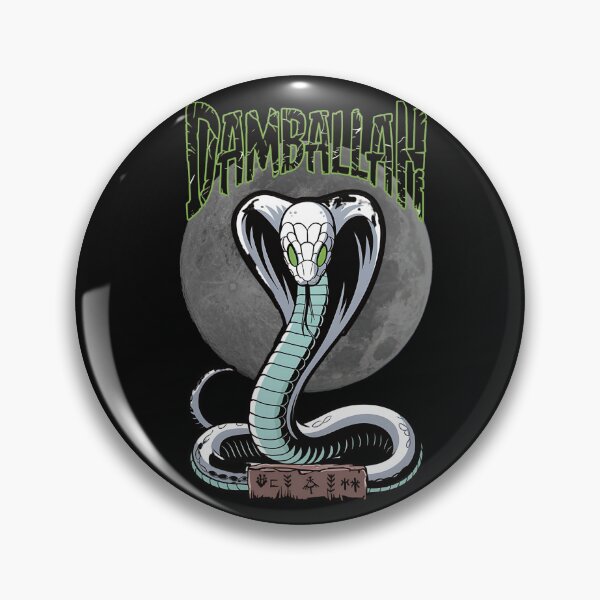 Item preview, Damballah Serpent with Full Moon and Ancient Stone Symbol designed and sold by ArtFeverShop.