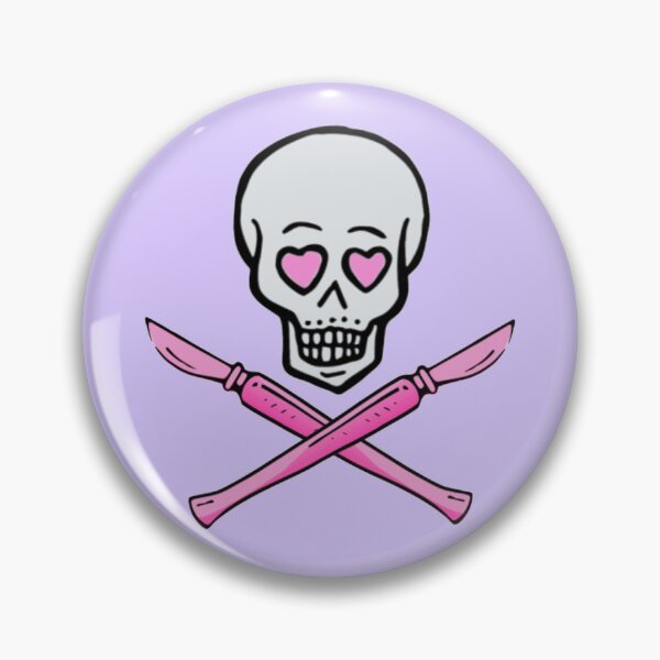 Item preview, Girly Skull Pink Scalpel Crossbones Punk Gotchic Pathology Surgery Dissection Autopsy Lethally Blonde designed and sold by LethallyBlonde.