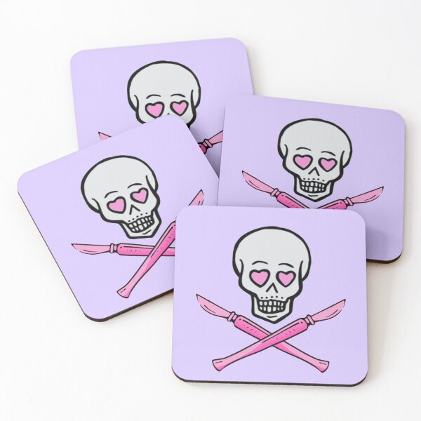 Item preview, Girly Skull Pink Scalpel Crossbones Punk Gotchic Pathology Surgery Dissection Autopsy Lethally Blonde designed and sold by LethallyBlonde.