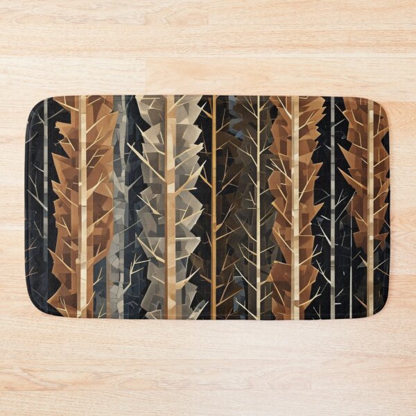 Item preview, Geometric Forest Pattern – Abstract Autumn Trees Art designed and sold by Art Garden.