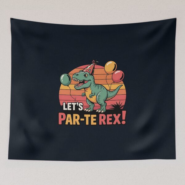 Item preview, Let’s Par-te Rex! – Funny T-Rex Party Pun designed and sold by Jollys-ArtShop.
