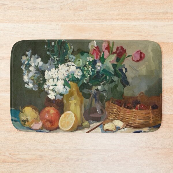 Item preview, French Still Life with Flowers and Fruit – Classic Impressionist Art designed and sold by CARRAANN.
