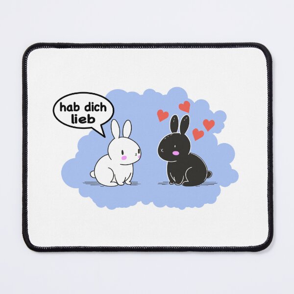 Item preview, two cute bunnies in love -german ich hab dich lieb designed and sold by MaveArts.