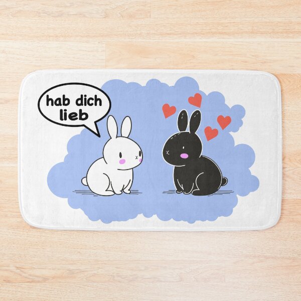 Item preview, two cute bunnies in love -german ich hab dich lieb designed and sold by MaveArts.