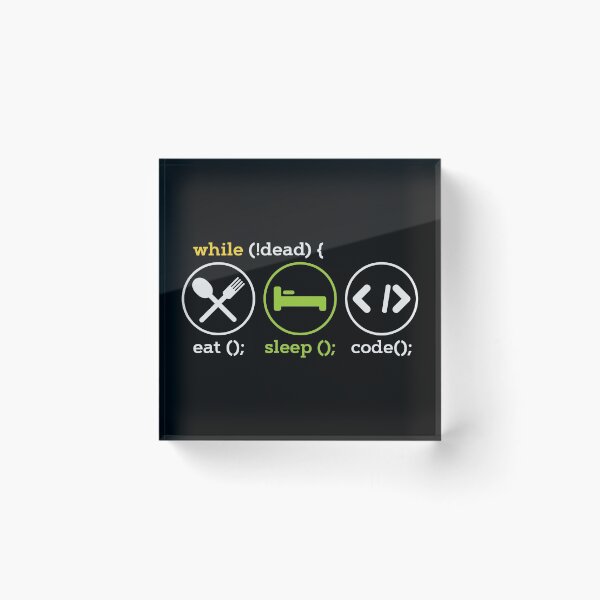 Artikelvorschau, While Not Dead Eat Sleep Code - Programmierer entworfen und verkauft von anziehend.