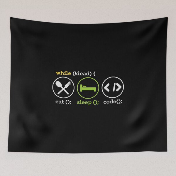 Item preview, While Not Dead Eat Sleep Code - Programmer designed and sold by anziehend.