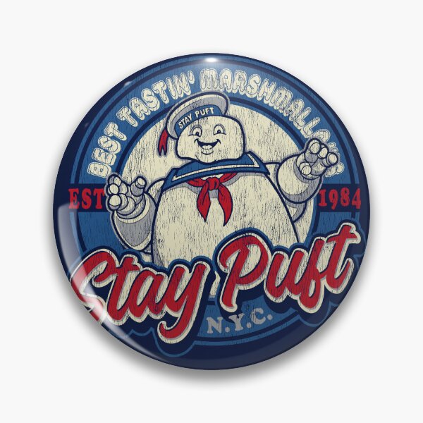 Item preview, Stay Puft Button Dks Worn designed and sold by Alema Art.