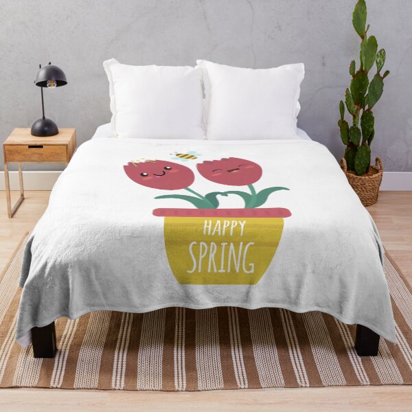 Item preview, Happy Spring - Tulips and Bee designed and sold by TodoBonito.