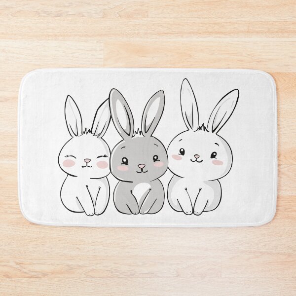 Item preview, three cute bunnies waiting to eat carrots designed and sold by MaveArts.
