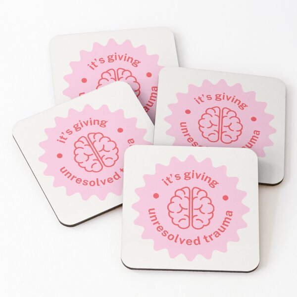 Item preview, "It’s Giving Unresolved Trauma" – Funny Psych Student Sticker | Mental Health Humor designed and sold by blush mind.