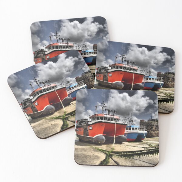 Item preview, Fishing Boats Newquay Harbour, Cornwall. designed and sold by Hazel Jones - Rhodes .