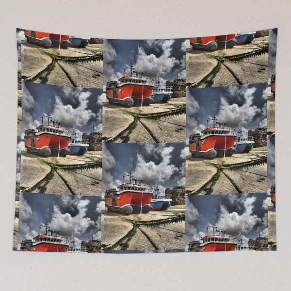 Item preview, Fishing Boats Newquay Harbour, Cornwall. designed and sold by Hazel Jones - Rhodes .