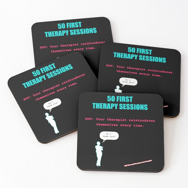 Item preview, 50 First Therapy Sessions | Dark Humor Mental Health Poster | Therapist Gift designed and sold by BrushRushX.