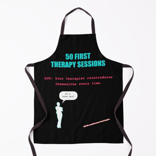 Item preview, 50 First Therapy Sessions | Dark Humor Mental Health Poster | Therapist Gift designed and sold by BrushRushX.