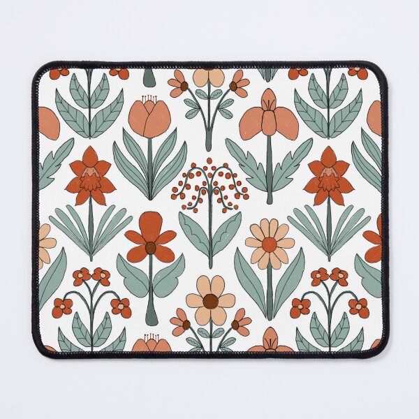 Item preview, Floral block print terracota sage designed and sold by FrancesPoff.