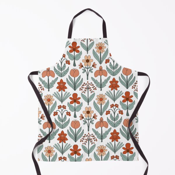 Item preview, Floral block print terracota sage designed and sold by FrancesPoff.