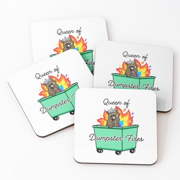 Item preview, Queen of Dumpster Fires - Funny Raccoon Meme designed and sold by Goofylittleguys.