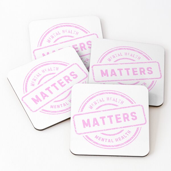 Item preview, “Mental Health Matters” Grunge Stamp Sticker – Bold Mental Health Awareness Design | Pink Advocacy Aesthetic designed and sold by blush mind.