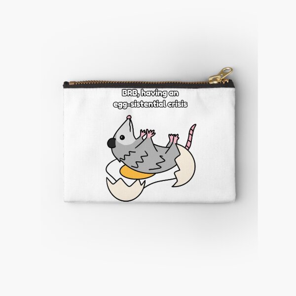 Item preview, Egg-sistential Crisis - Funny Possum Pun designed and sold by Goofylittleguys.