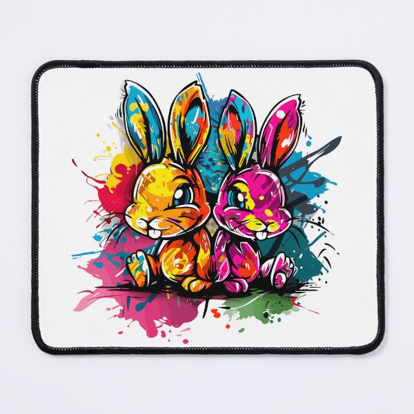 Item preview, graffity bunny easter version - 2 rabbits designed and sold by MaveArts.
