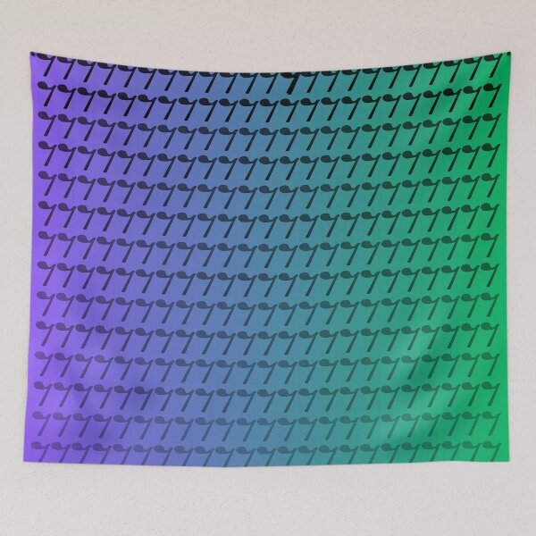 Item preview, An Eighth Rest On Purple & Green Gradient designed and sold by BrightrDayMusicArt.