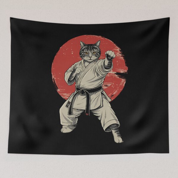 Item preview, Funny Cat Karate Judo Japan Japanese designed and sold by aidenpier.