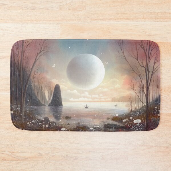 Item preview, Lunar Stillness: The Whispering Shore Under the Silent Orb designed and sold by bloorose.